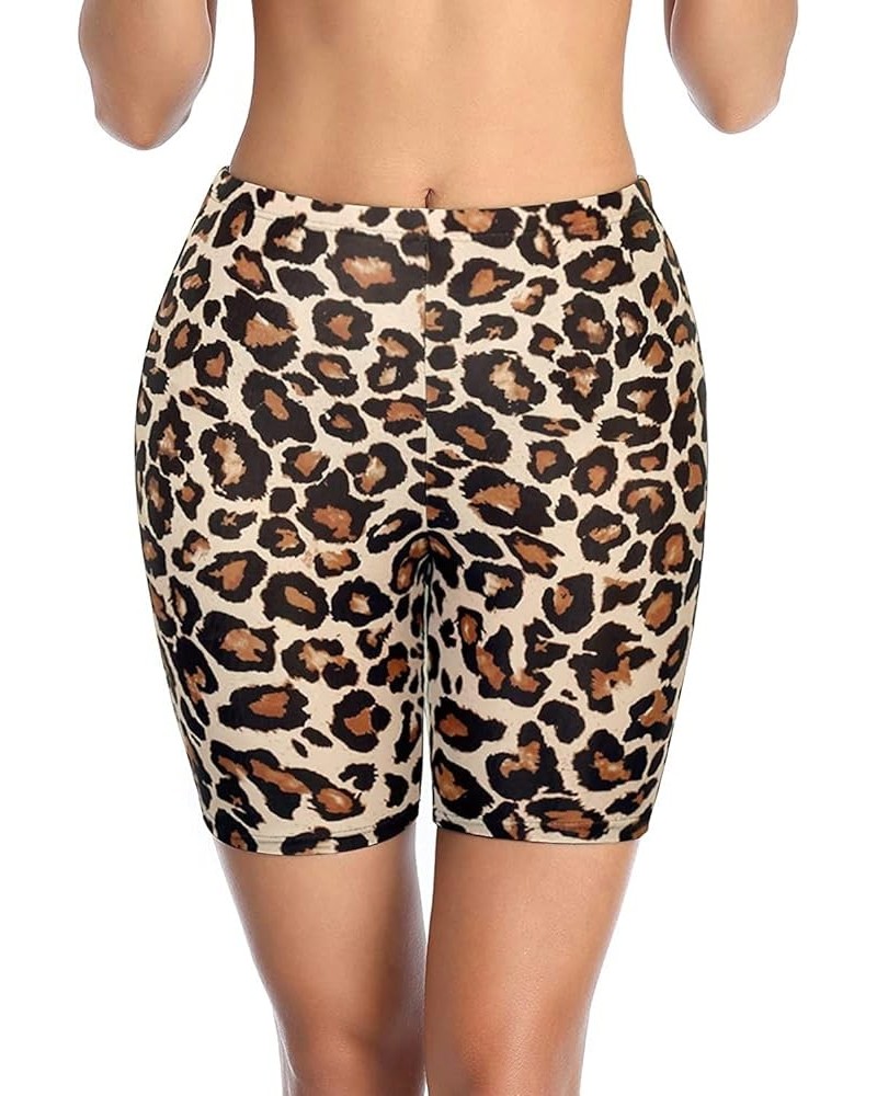 6" High Waisted Swim Shorts Biker Short Women Tummy Control Long Bathing Suit Bottoms Boy Shorts Swimsuit Leopard $11.77 Swim...