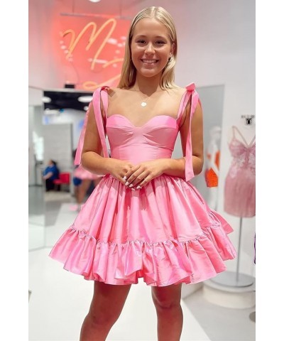 Short Homecoming Dresses for Teens Ruffles Hem Short Prom Dress A Line Satin Cocktail Gown Royal Blue $31.31 Dresses