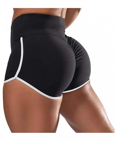 Women Scrunch Booty Sexy Shorts High Waist Gym Workout Butt Lifting Yoga Short Hot Costume Outfit 1 Line Contour Black $10.50...