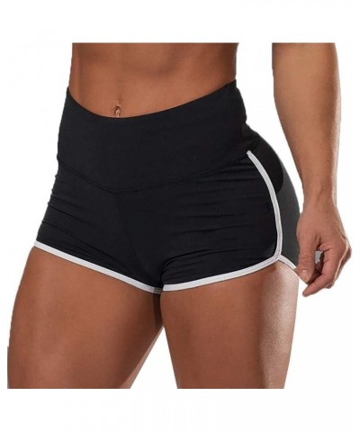 Women Scrunch Booty Sexy Shorts High Waist Gym Workout Butt Lifting Yoga Short Hot Costume Outfit 1 Line Contour Black $10.50...