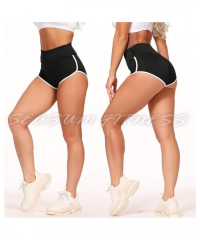 Women Scrunch Booty Sexy Shorts High Waist Gym Workout Butt Lifting Yoga Short Hot Costume Outfit 1 Line Contour Black $10.50...