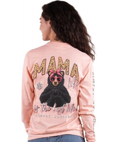 Women's Mama Life is The Best Long Sleeve Shirt, Reef, Small $15.58 T-Shirts