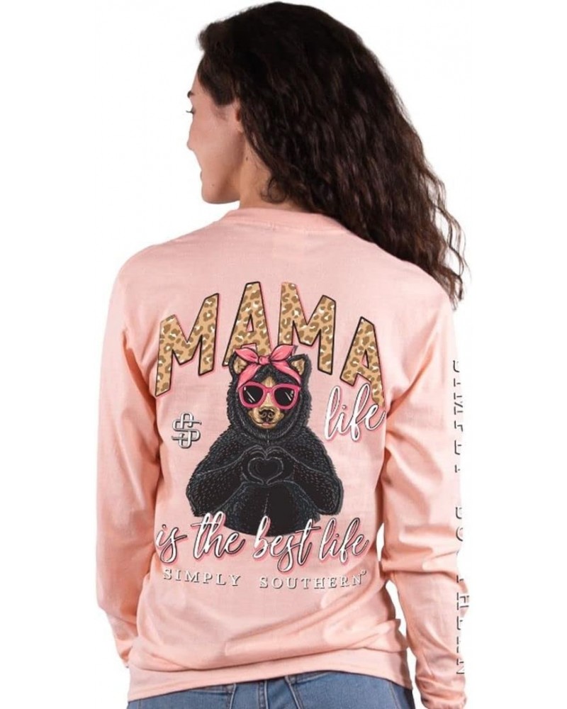 Women's Mama Life is The Best Long Sleeve Shirt, Reef, Small $15.58 T-Shirts