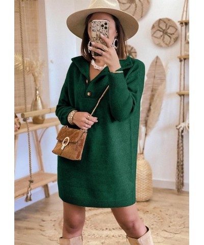 Women's 2024 Fall Winter Off Shoulder Sweater Dress Cable Knit Long Sleeve Casual Loose Oversized Pullover Dark Green $28.32 ...