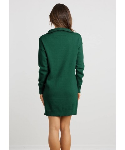 Women's 2024 Fall Winter Off Shoulder Sweater Dress Cable Knit Long Sleeve Casual Loose Oversized Pullover Dark Green $28.32 ...