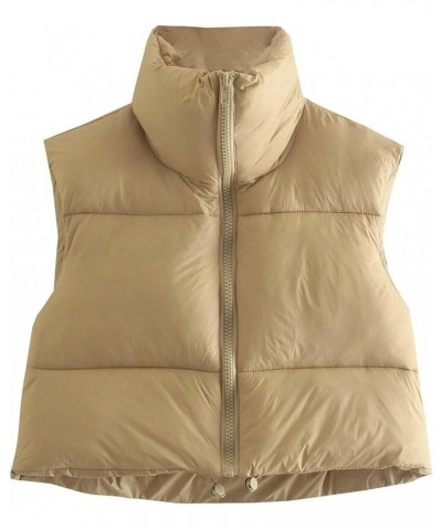 Women's Puffer Coat 2022 Autumn Winter Ladies Oversized Solid Puff Women's Down Jacket Coat Mid-Length Xcrop - Khaki $14.81 J...