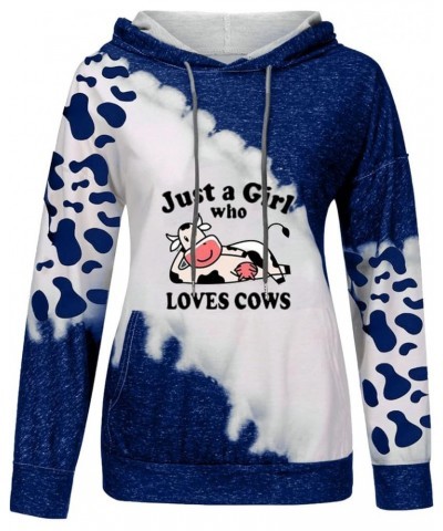 Women's Moody Cow Hoodie Casual Cute Cow Print Long Sleeve Pullover Shirts Tops Hoodies with Pocket 6 $19.71 Hoodies & Sweats...