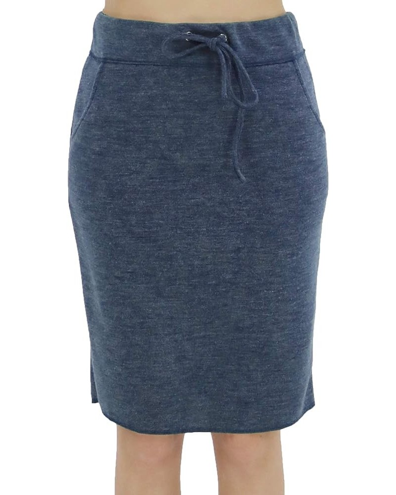 Women's High Waist Stretch Pencil Skirt with Pockets Bj 001 Blue $10.66 Others