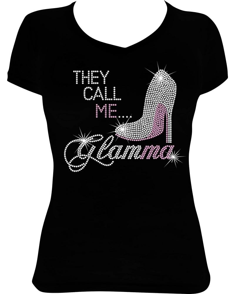 They Call Me Glamma Bling Rhinestone Shirt (XXXX-Large, Red) X-Large Pink $23.39 T-Shirts