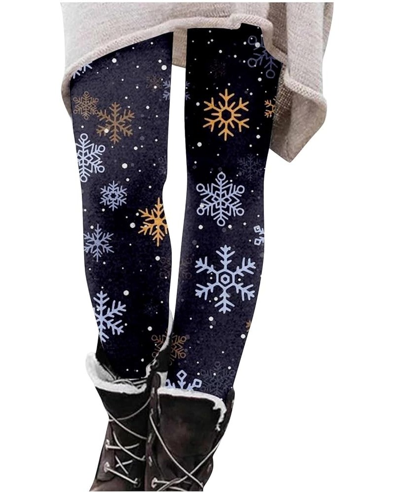 Leggings for Women Christmas Fashion Print Tunic Workout Leggings 2022 Winter Casual Slim Thick Plus Size Yoga Pants B Navy $...