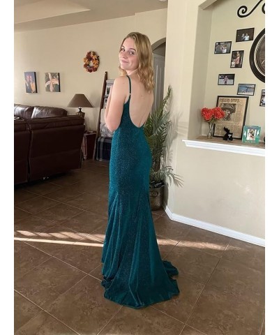 Women's Prom Dress Long High Slit Mermaid Formal Evening Gown for Wedding Grass Green $33.47 Dresses