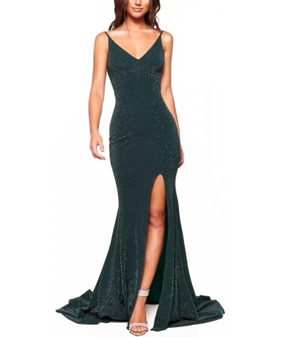 Women's Prom Dress Long High Slit Mermaid Formal Evening Gown for Wedding Grass Green $33.47 Dresses