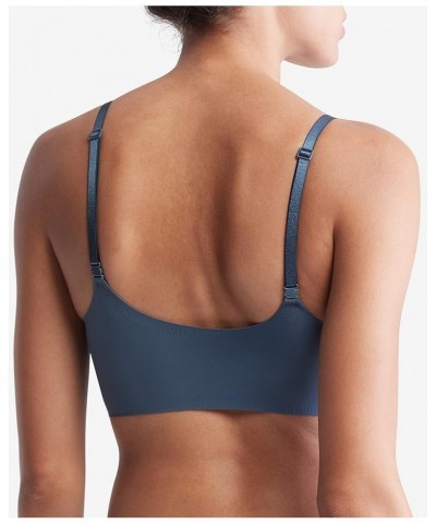 Women's Invisibles Comfort Lightly Lined Seamless Wireless Triangle Bralette Bra Blue Edge $33.44 Lingerie