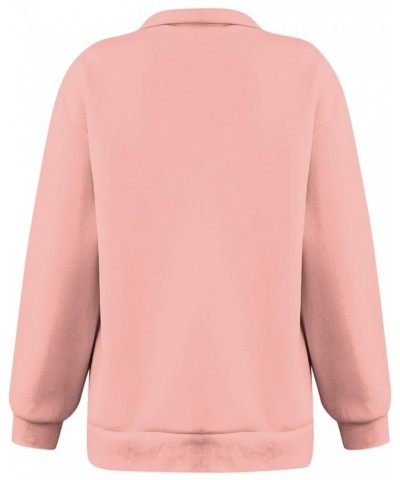 Sweatshirts Women Long Sleeve Zip Up Pullover Y2K Hoodies Plus Size Solid Loose Fit Casual Athletic Winter Outfits 17 Pink $6...