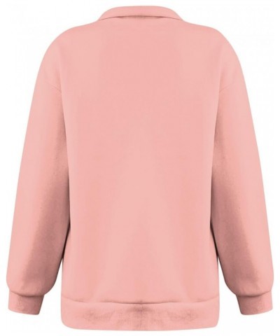 Sweatshirts Women Long Sleeve Zip Up Pullover Y2K Hoodies Plus Size Solid Loose Fit Casual Athletic Winter Outfits 17 Pink $6...