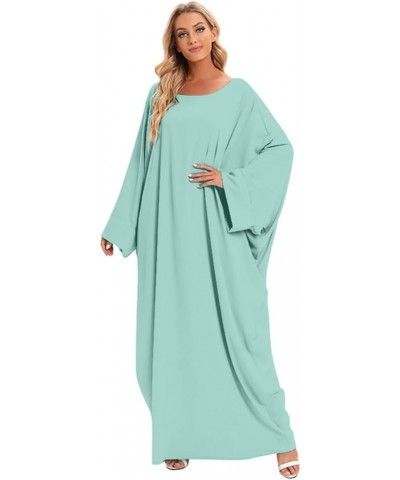 Abayas for Women Muslim Dress with Hijab, One-Piece Long Sleeve Islamic Prayer Dress with Khimar Jilbab Kaftan Clothes Green ...