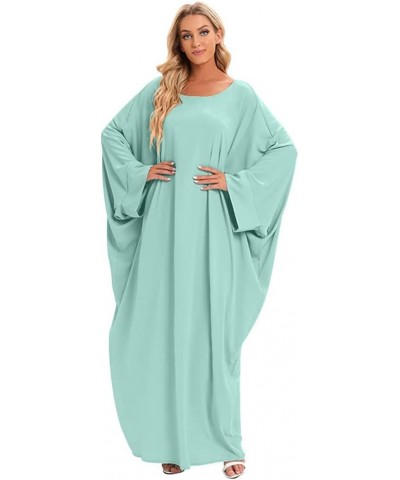 Abayas for Women Muslim Dress with Hijab, One-Piece Long Sleeve Islamic Prayer Dress with Khimar Jilbab Kaftan Clothes Green ...