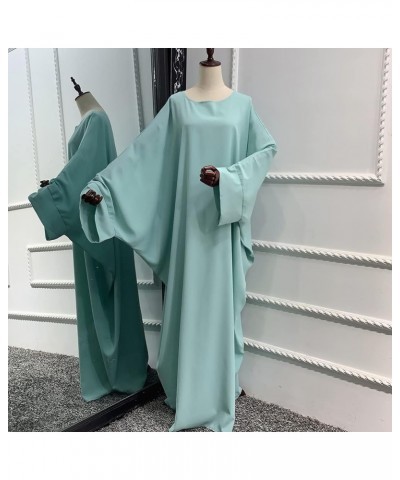 Abayas for Women Muslim Dress with Hijab, One-Piece Long Sleeve Islamic Prayer Dress with Khimar Jilbab Kaftan Clothes Green ...