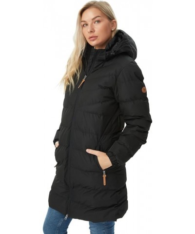 Women's Puffer Jacket, Thicken Waterproof Long Winter Coats with Removable Hood, Two-Way Zipper Black $32.50 Jackets