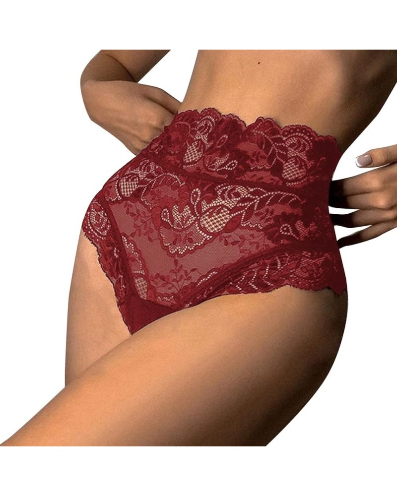 Sexy Panties for Women Naughty for Sex Crochet Thong Lace Criss Cross Breathable Underwear Scallop Trim Thongs Brief 230725-r...