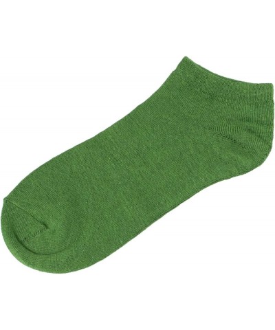 Women's Dress Socks Solid Colors COTTON Blend Low Cut No Show Sock Emerald Green 6 Pairs $6.70 Socks