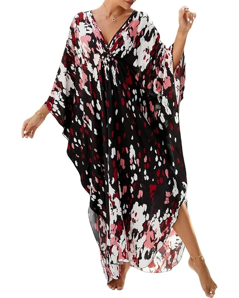 Robe Kaftan Bikini Swimsuit Cover Up for Women Casual Long Turkish Beach Dress B-zebra Print 3 $18.80 Swimsuits