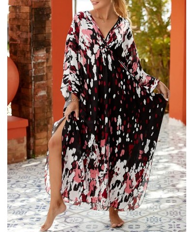 Robe Kaftan Bikini Swimsuit Cover Up for Women Casual Long Turkish Beach Dress B-zebra Print 3 $18.80 Swimsuits