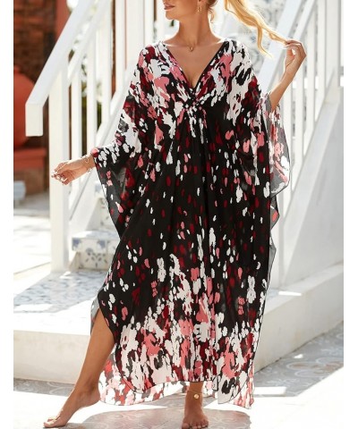 Robe Kaftan Bikini Swimsuit Cover Up for Women Casual Long Turkish Beach Dress B-zebra Print 3 $18.80 Swimsuits