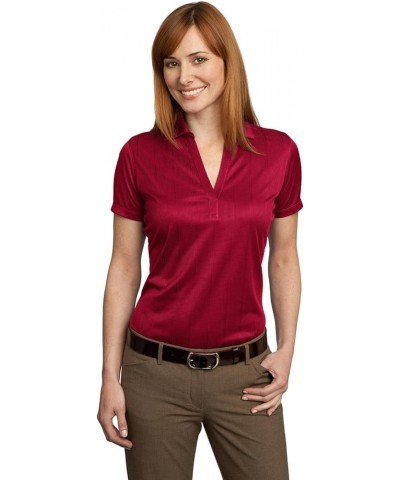 Ladies Performance Fine Jacquard Polo. L528 Red $13.76 Shirts