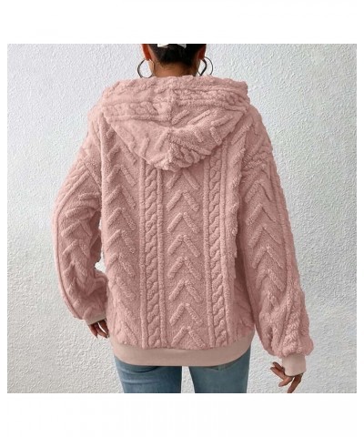 Women Oversized Solid Plush Spliced Hoodies Casual Long Sleeve Fuzzy Warm 2023 Trendy Sweater Hoodies Pullover Tops Watermelo...