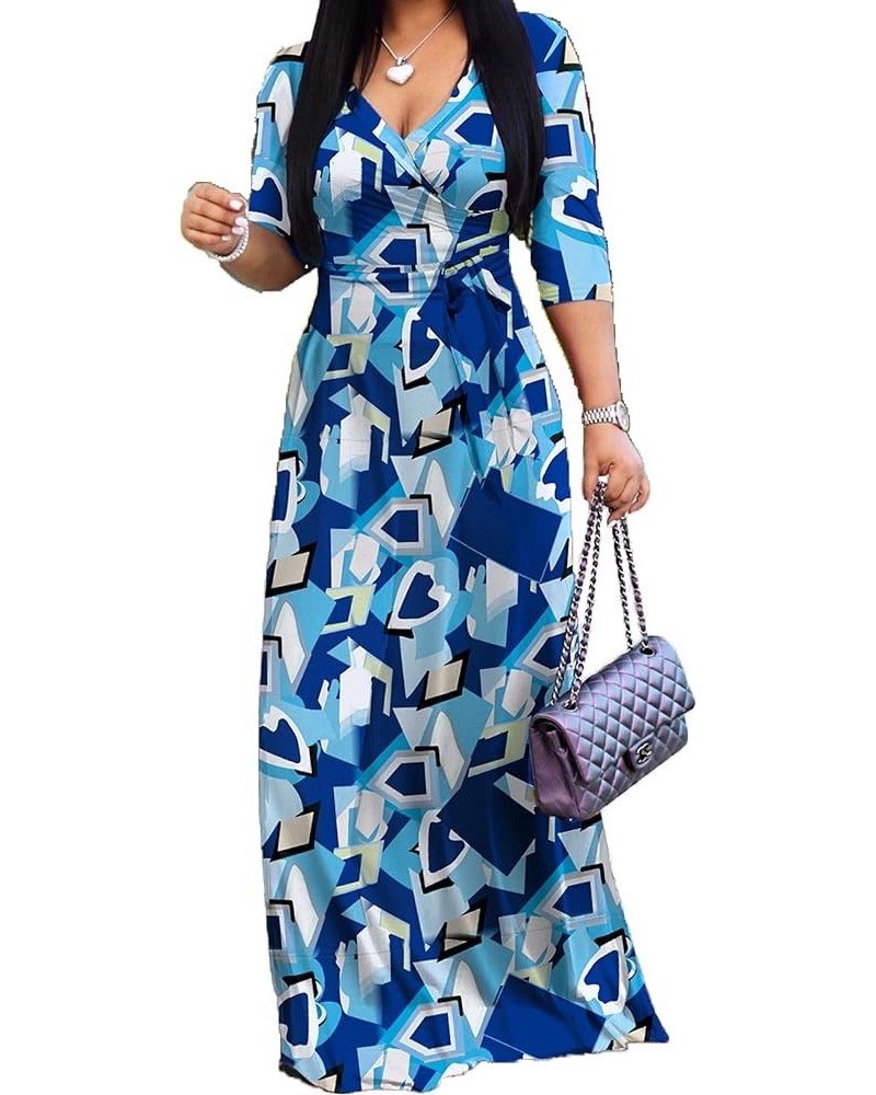 Women's Casual Sexy V Neck 3/4 Sleeves Club wear Party Outfits 00 Floral-117 2001 $15.36 Dresses