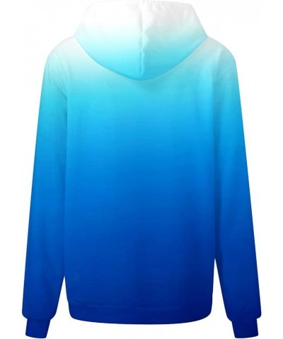 Womens Hoodie Sweatshirts Trendy 2022 Tie Dye Casual Long Sleeve Tunic Tops Loose Fit Pullover Blouses with Pockets Z01 Blue ...