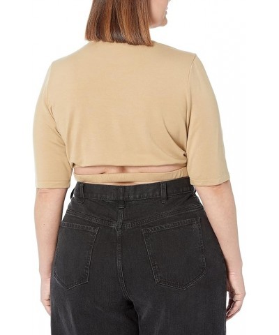 Women's Genievive Cropped Cutout Top Stone $10.59 Tanks