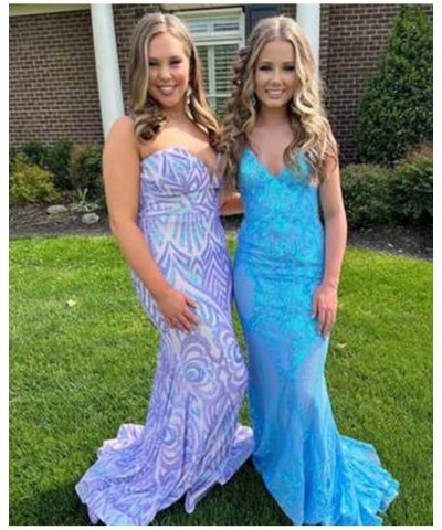 Sequin Prom Dresses Lace Long with Slit V-Neck Sleeveless Formal Evening Party Gown Rust $35.69 Dresses