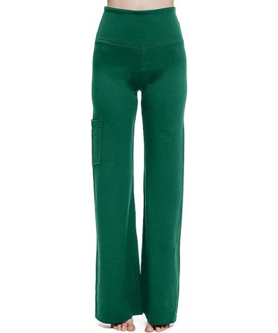 Flare Leggings for Women Stretch Butt Lift Pull-on Jeggings Yoga Pants High Waisted Seamless Scrunch Gym Yoga Pants 04 Green ...