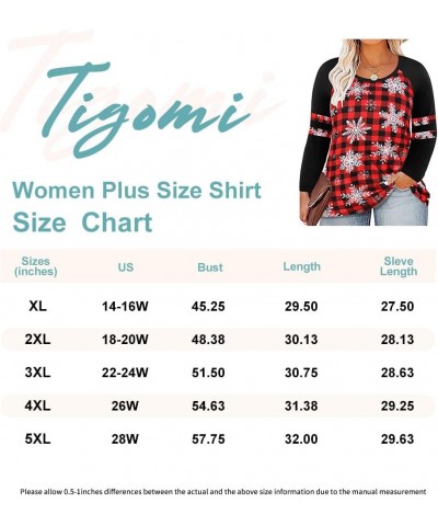 Plus Size Shirts Women Long Sleeves Tops Color Block Fashion Pattern Fall Winter Tunic Loose Fit XL-5XL 14W-28W 9_ B9_ Xho _ ...