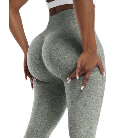 Butt Lifting Workout Leggings,Scrunch Booty Lifting Leggings for Women,Seamless Gym Tight Grass Green $16.11 Activewear