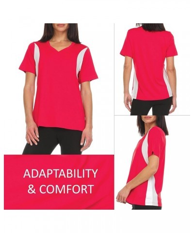 Women’s Activewear Dry Fit Athletic Moisture Wicking V Neck T-Shirts for Women - Workout t-Shirt 1&2 Pack 2 Black $8.69 Activ...