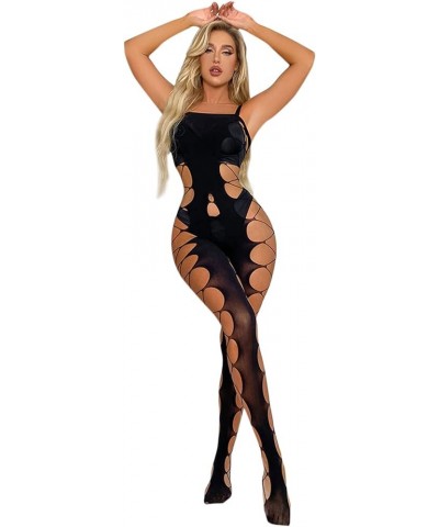 Womens Fishnet Bodystocking Crotchless Sexy Mesh Full Body Stockings Babydoll Teddy Bodysuits Party Date Wearing Y03-black $9...