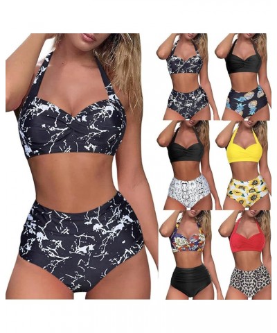 Summer Bikini Sets for Women Twist Front High Waisted Bikini Swimsuits Push Up Floral Printed 2 Piece Bathing Suits 022 $8.94...