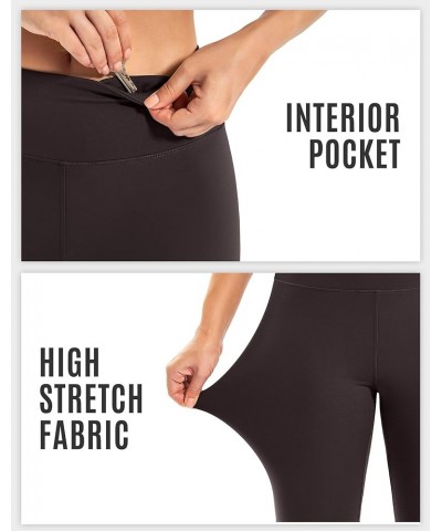 Biker Shorts for Women High Waist - 8" Workout Shorts with Inner Pocket Yoga Spandex Gym Running Shorts Coffee $11.39 Activewear