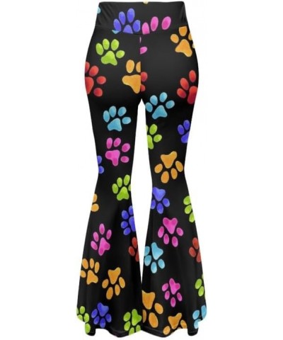 Camo Flared Leggings for High Waist Tummy Control, Women's Yoga Pants, Female Soft Lounge Pants for Sports Gym Colorful Dog F...