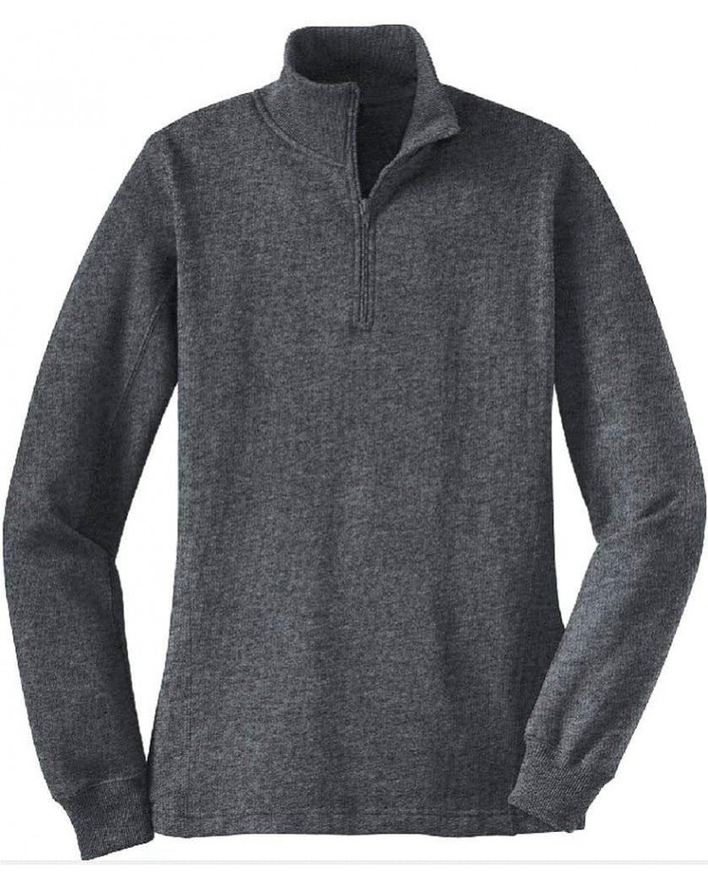 Ladies Athletic 1/4-Zip Sweatshirt in Sizes XS-4XL Graphite Heather $26.75 Activewear