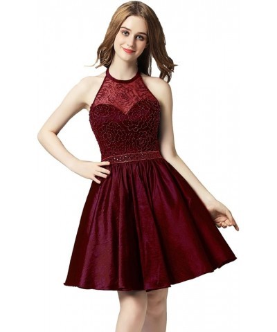 Womens Short Tullle Sequins Homecoming Dresses Mine Prom Party Gowns 401-burgundy $27.01 Dresses