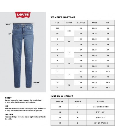 Women's 721 High Rise Skinny Jeans (Also Available in Plus) Plus Size Lapis Link - Light Indigo $30.23 Jeans