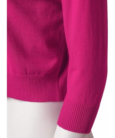 Womens Classic 3/4 Sleeve Open Front Cropped Bolero Cardigan (S~3XL) Jcd002_hotpink $19.13 Sweaters