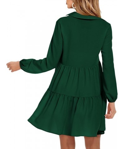 Women V Neck Dress Summer Short/Long Sleeve Flowy Tiered Shift Dresses B:green $29.99 Dresses