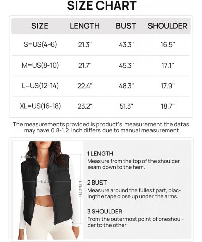 Womens Puffer Vest Stand Collar Zip Up Sleeveless Padded Gilet Coat with Pockets Grey $27.83 Vests