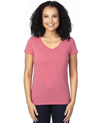 200RV Ladies' Ultimate V-Neck T-Shirt Red Heather $8.58 Tops