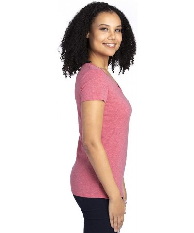 200RV Ladies' Ultimate V-Neck T-Shirt Red Heather $8.58 Tops